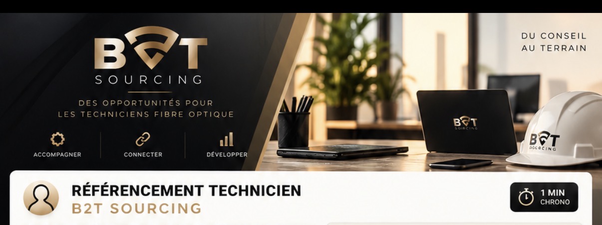 B2T Sourcing — Des opportunités pour les techniciens fibre optique